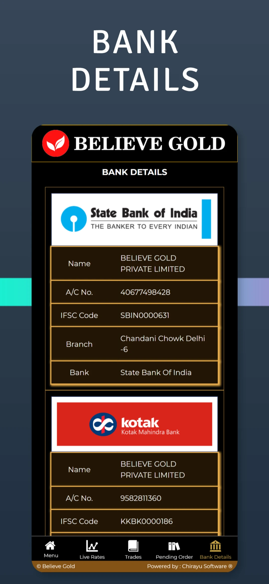 Believe Gold screenshot